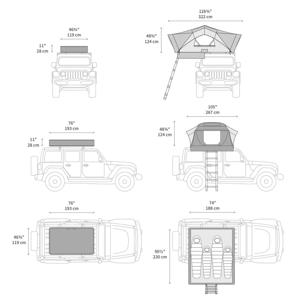 Tente de toit X-Cover 3.0 Light Ikamper tente de toit IKAMPER 